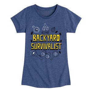 Girls' - Instant Message - Backyard Survivalist Fitted Short Sleeve Graphic T-Shirt - 1 of 4