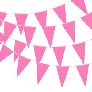Unique Bargains Outdoor Garden Wedding Birthday Decoration Pennant Flag Banner 50ft - 1 of 4