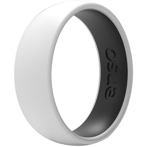 Enso Rings Dualtone Series Silicone Ring - White/Obsidian - 3