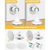 DOMETOUR Magnetic Door Stoppers 2 Pack, Stainless Steel, Wall/Floor Mount, No Drill, White - 4 of 4