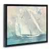 Stupell Industries Sailboats Ocean Water Waves Black Framed Floater Canvas Wall Art - 3 of 4