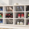 FUFU&GAGA White 63"W 18 Shoe Cubbies Wide Hall Tree With Hooks - 3 of 4