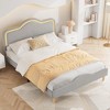 Bed Frame, Upholstered Platform Bed Frame with Adjustable Headboard, Wooden Slat Support, No Box Spring Required - 4 of 4