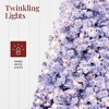 Best Choice Products Artificial Flocked Christmas Tree, 6ft Pre-Lit Holiday Decor w/250 Twinkle Lights - Lavender - 3 of 4
