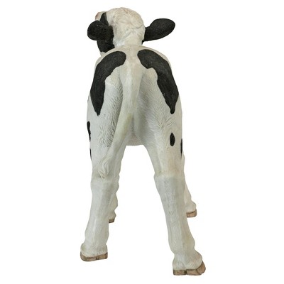 Clarabelle White and Black Resin Farm Animal Cow Statue