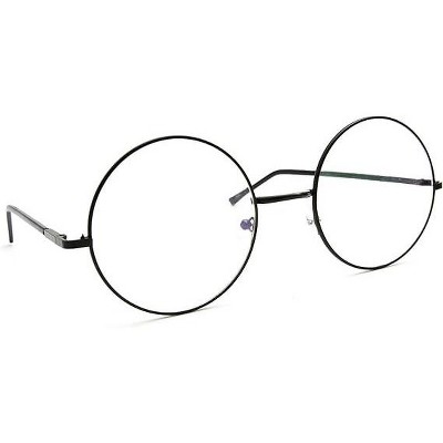 Round Glasses - Fake Glasses - 1 piece per pack, Nerd Circular Glasses, Fun Glasses for Men and Women, Circle Sunglasses, Black Circle Glasses