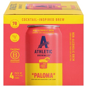 Athletic Brewing Non-Alcoholic Paloma - 4pk/12 fl oz Cans - 1 of 3