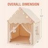 Infans Kids Playhouse Tent Large Castle Fairy Tent w/Star Lights Mat Beige - 2 of 4
