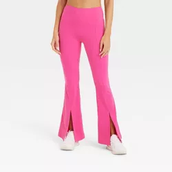 Women's Split Flare Leggings - JoyLab™ Vibrant Pink XL