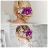 Unique Bargains Women's Lightweight Simulated Flowers Hair Clips Comb 1 Pc - 4 of 4