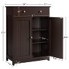 Yaheetech Wooden Bathroom Cabinet with Adjustable Shelf - 3 of 4