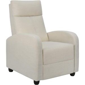 LACOO Linen Leather Recliner Chair Padded Club Chair for Home Theater - 1 of 4