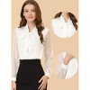 Allegra K Women's Tie Neck Chiffon Long Sleeve Shirt Blouse - 2 of 4