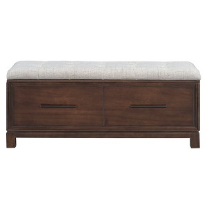 Whisen Modern Shoe Bench with Removable Cushion, Entryway Bench with Hidden Storage - 1 of 4