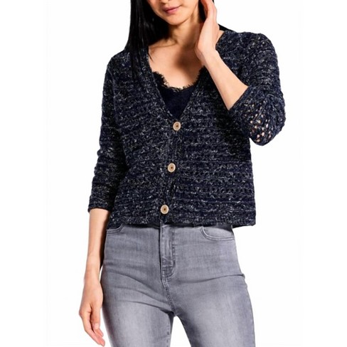 Women s Midnight Sky Crochet Cardigan Nic Zoe Target