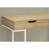 Monarch Specialties Computer Desk Home Office Laptop Storage Drawers 48InchL Work Metal Laminate Natural White Contemporary Modern - 3 of 4