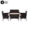 Pure Garden 4pc Outdoor Patio Rattan Furniture Set - 4 of 4