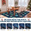 Christmas Rug Festive Dining Room Carpet,Non-Shedding Low Pile Floor Cover,Machine Washable Decorative - 3 of 4