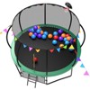 HFYee 12/14/16FT Kids Adventure Trampoline Safety Enclosure & Ladder for Outdoor Play for Ages 6-12 - 2 of 4