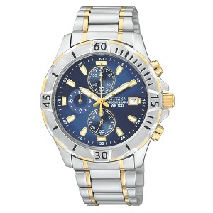 Citizen Quartz Men's Watch, Two-Tone Stainless Steel, Classic, Blue Dial - 1 of 2