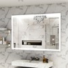 LED Bathroom Mirror with Lights 60x40Inch Bathroom Vanity Mirror Aluminum Frame 3 Color Dimmable Wall Mirror Silver - 2 of 4