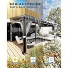 12'x16' Hardtop Gazebo with Netting & Curtains - Wall-Mounted Aluminum Pergola, Galvanized Steel Roof, Gutters - Weatherproof for Patio, Deck - 4 of 4