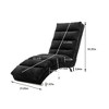 Kumasinova Electric Massage Recliner Chair with 5 Modes, Linen Upholstered Chaise Lounge with Remote Control & Side Pocket, Tufted Accent Chair - 3 of 4