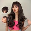 Jessie's Wig 26 Inch Long Wavy Bangs Wig Synthetic Wig Natural Black 1 Pc/Pack - 2 of 4