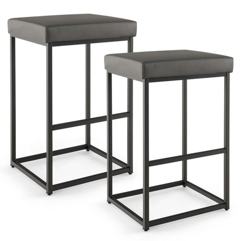 Grey padded bar online stools