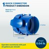 Baracuda Reliable Swimming Pool System Quick Connector with Disposable Debris Bag Kit Compatible with T5 Duo and MX8 Suction Side Pool Cleaners, Blue - 3 of 4
