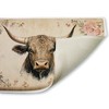 Stupell Industries Cattle With Floral Border Printed Plush Bath Mat And Bath Rug, Design By Heidi Kuntz, 18"X30" - 2 of 4