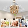 Bella Depot 42" Bohemia Retractable Ceiling Fan with Light and Remote - 4 of 4