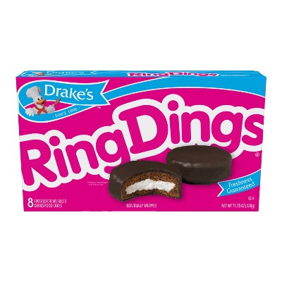 Drakes Ring Dings Chocolate Cake - 11.55oz/8ct