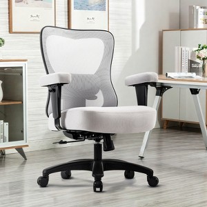 TiramisuBest Large Light Grey Mesh Ergonomic Executive Chair for Heavy Duty People - 1 of 4