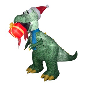 9.5 ft. Inflatable Tyrannosaurus Rex with Gift - 1 of 3