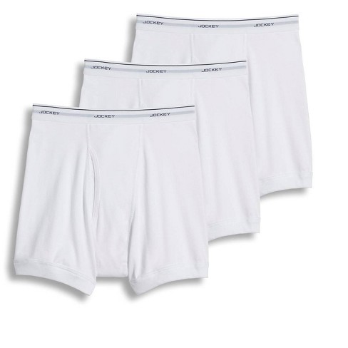 Men's Classic Briefs, Extended Sizes White 3 Pack