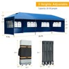 DSVIMOY 10'*30' Canopy Tent, Party Tent with 4 Sidewalls, 3 Height Adjustable, Outdoor Canopy Tent for Weddings, Blue, 344.4"*116.4"*111.6" - 3 of 4
