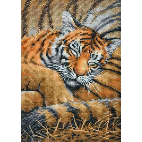 TIGER AND CUB # 5 COUNTED CROSS STITCH CHART 