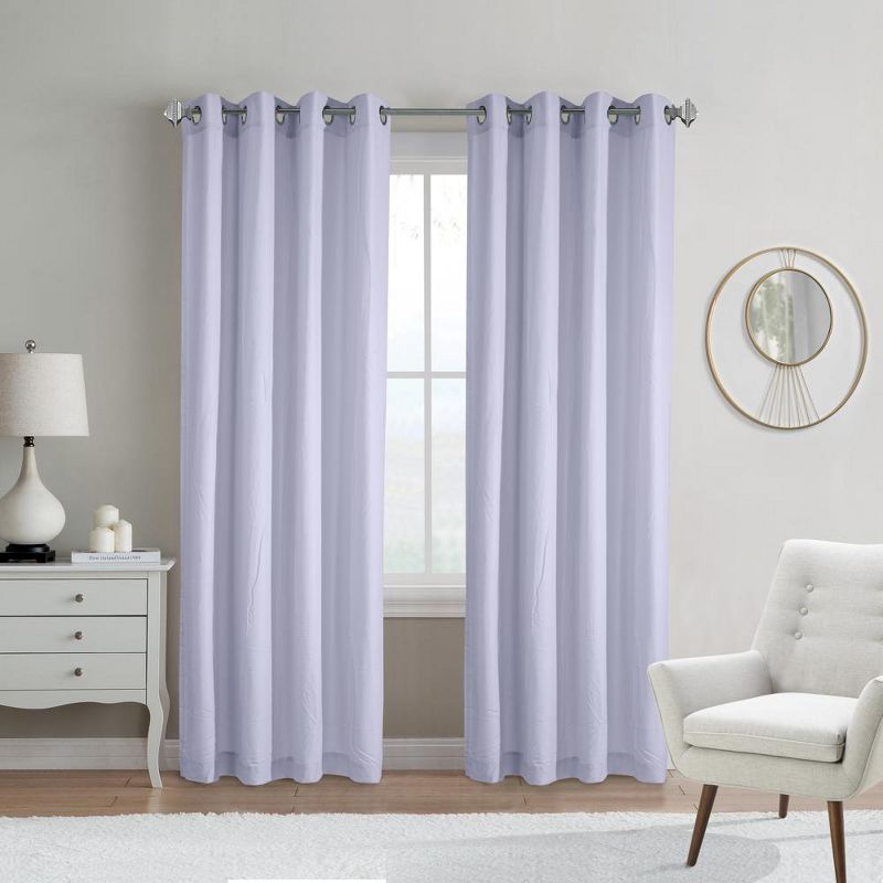 Habitat Harmony Light Filtering Soft and Relaxed Feel in Room Provide Privacy Grommet Curtain Panel Lavender, 1 of 6