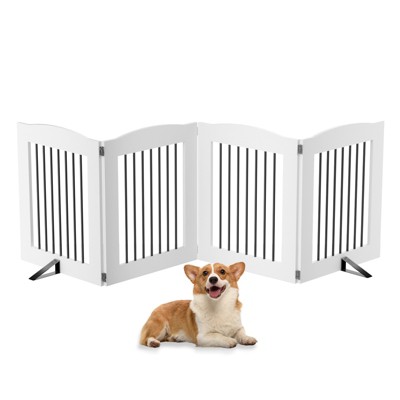 Freestanding Dog Gates,Foldable Dog Fence Indoor Puppy Gate for Stairs,Doorways,Stop Over Fence