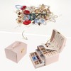 Unique Bargains Women's PU Leather 3 Layer with Drawer Jewelry Organizer Case 2 Pcs - 2 of 4