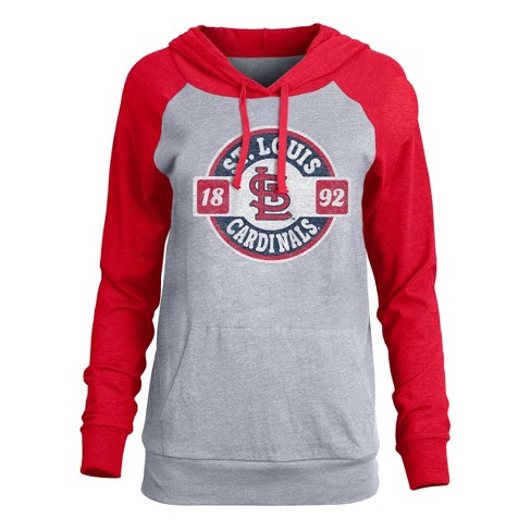 Mlb St. Louis Cardinals Women's Lightweight Bi-blend Hooded T-shirt : Target