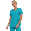 Medichic Scrubs Women's V-Neck Notch Fashion Stretch Scrub Top with Two Pockets, Flex Easy Care Fabric - 3 of 4