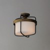 Maxim Lighting Ruffles 3 - Light Semi-Flush Mount in  Black/Antique Brass - 3 of 3