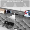 Whizmax King/Queen/Full Size Bed Frame with Charging Ports & Storage Shelf, Upholstered Platform Bed with Wingback Headboard, No Box Spring Needed - 3 of 4