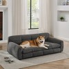 Mocamel Soft Comfortable Big Dog Elevated Sofa Durable Modern Linen Fabric Fashion - 3 of 4