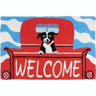Jellybean Welcome Pup Rug – 20" x 30" Indoor/Outdoor Dog Welcome Mat