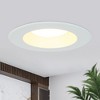 LNC White Round Dimmable LED Recessed Downlight Ceiling Light,5.3/7.5in - 2 of 4