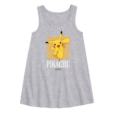 - Pokémon - Hypnotic Pikachu Art Graphic Sleeveless Aline Dress
