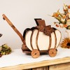 Northlight Wooden Pumpkin Cart Fall Harvest Decoration - 10.5" - 2 of 4